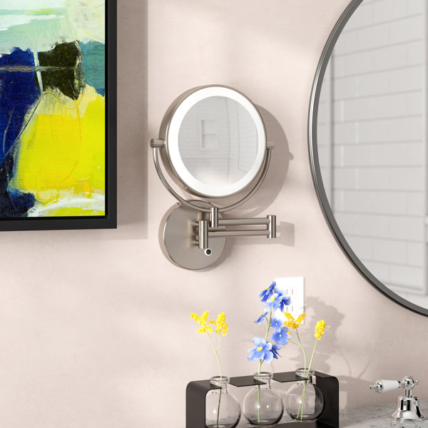 Wrought Studio Howell Lighted Wall Mount Mirror & Reviews Wayfair